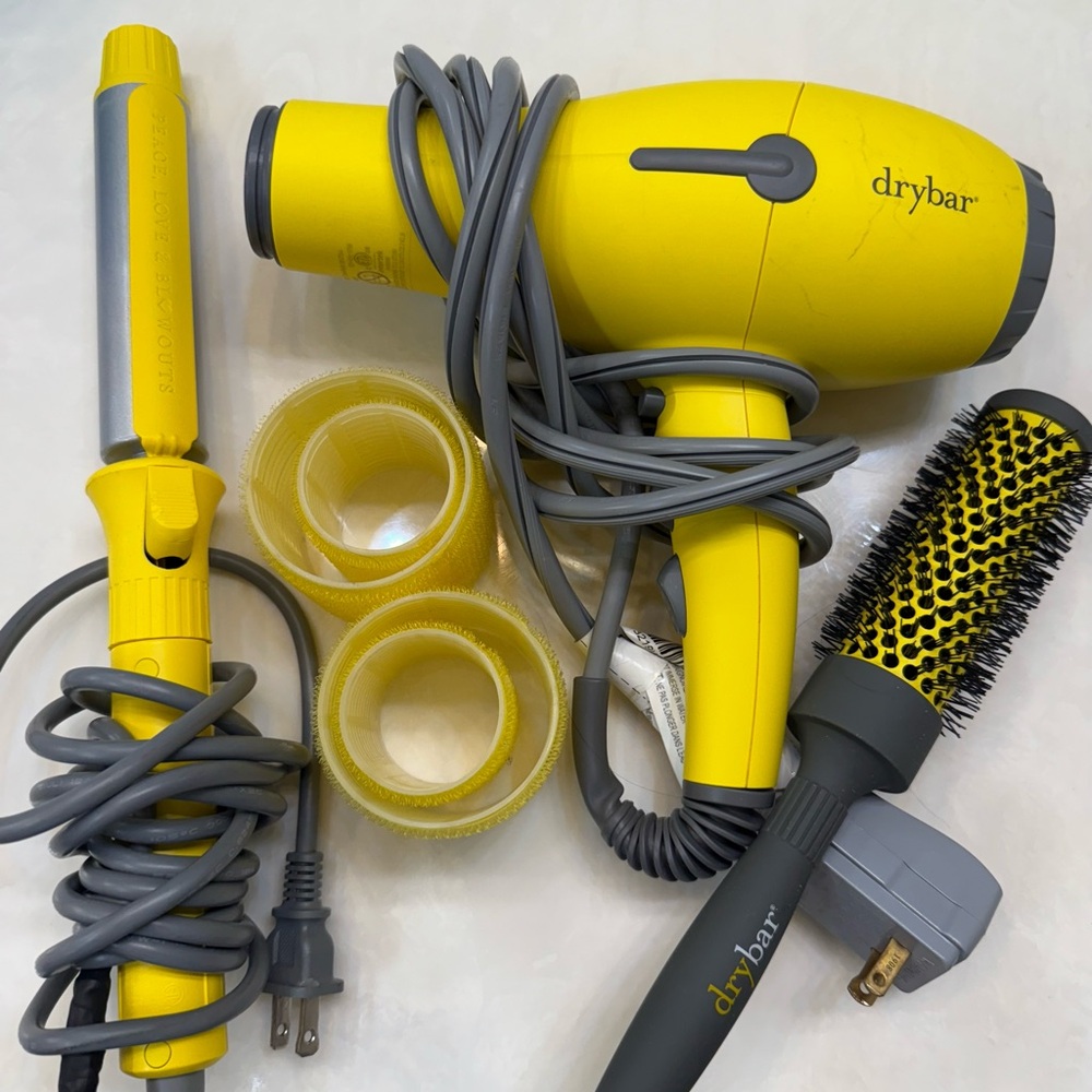 Drybar Yellow Hair Tools Set